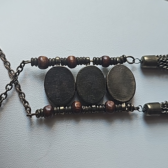 Turkmen tribal lapis lazuli Wedding brides maids beaded long necklace - Picture 3 of 5